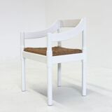 Set of two Carimate chairs by Vico Magistretti in white