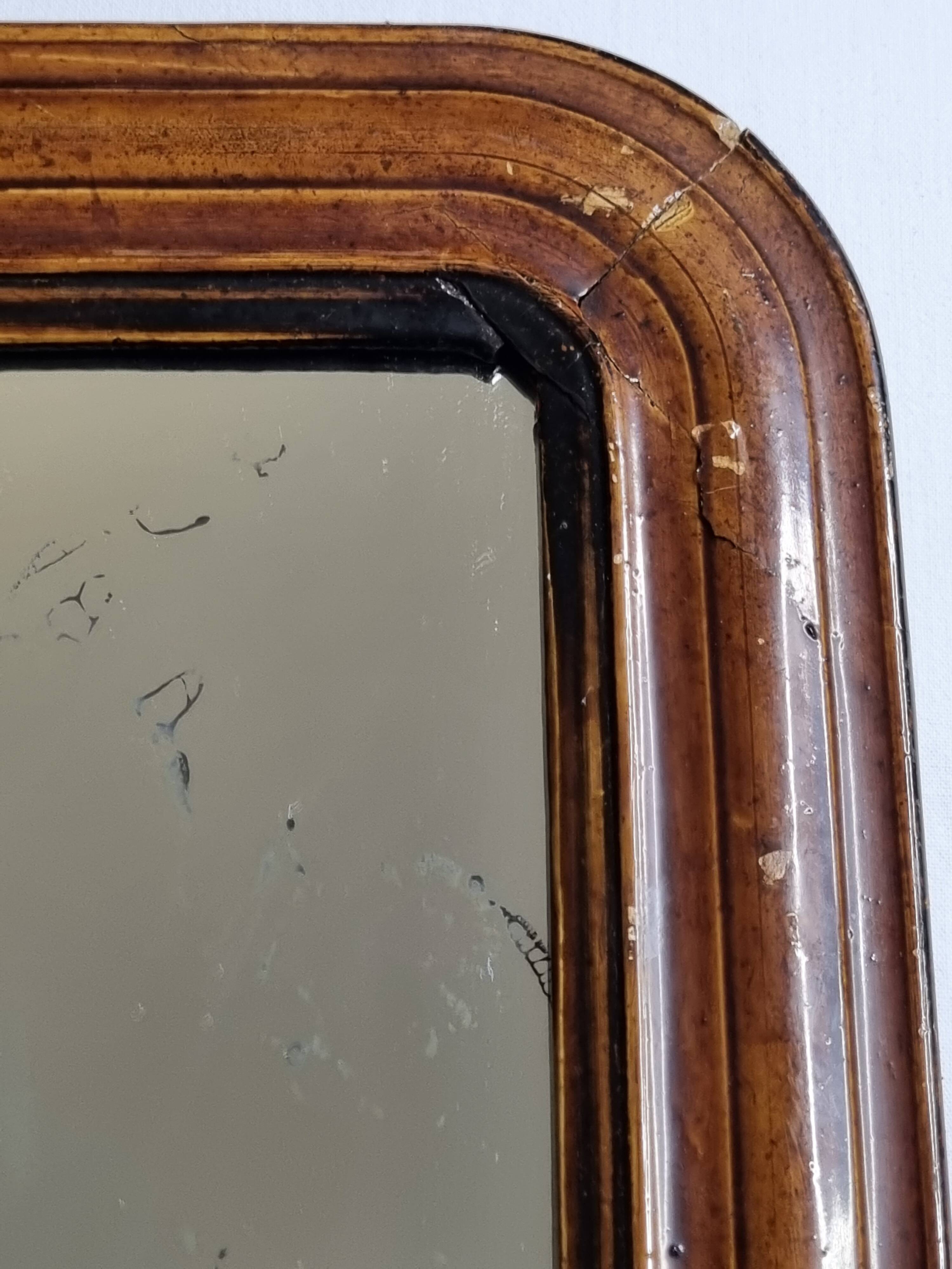 Vintage Louis Philippe style table mirror 37 cm x 32 cm