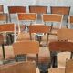 Lot ancienne chaises d'école vintage