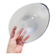 Plat de service en verre vintage bleu
