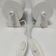 Pair of wall lamps Ikea vintage design Lod V413 white metal