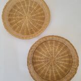Set of 2 rattan baskets