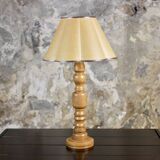 Scandinavian oak lamp from the 1970s