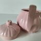 Vintage mid-century ribbed pink powder teapot by Salins.