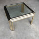 Hollywood regency Romeo Rega brass and chrome coffee tables