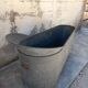 Ancient zinc bathtub 1900 -1m40