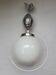 Suspension baladeuse globe opaline vintage 1950s