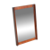 Minimalist Scandinavian mirror in teak with a vintage design.