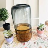 Vase en verre bi-colore, année 60-70