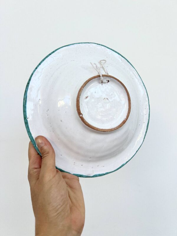 Lot de 4 assiettes décoratives majolique peintes à la main — Ceramiche d’Arte Parrini, Toscane