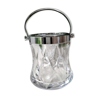 Ice bucket in crystal stylish design. Bayel crystal. Braces/diamond patterns