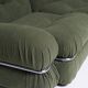 Vintage olive green modular sofa, Italy, 1970s
