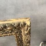 Old wooden frame and gilded stucco 50x60