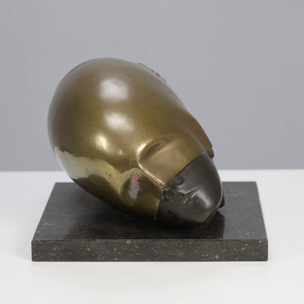 Sculpture Masked Face by Jos van Vreeswijk