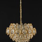 Gilt brass chandelier, design by Palwa, Germany, 1970s