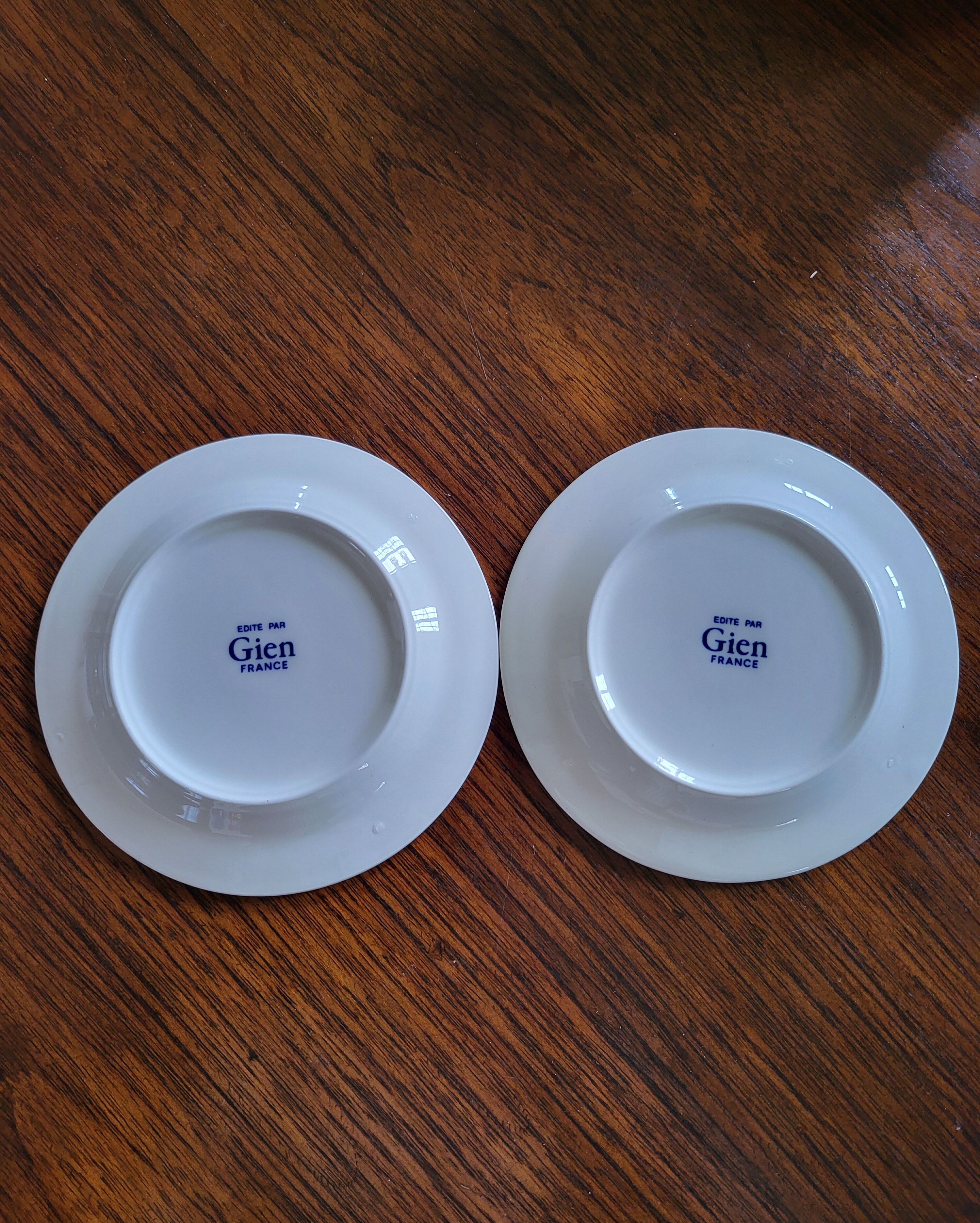 2 porcelain coasters from gien