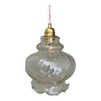 Vintage glass globe pendant lamp