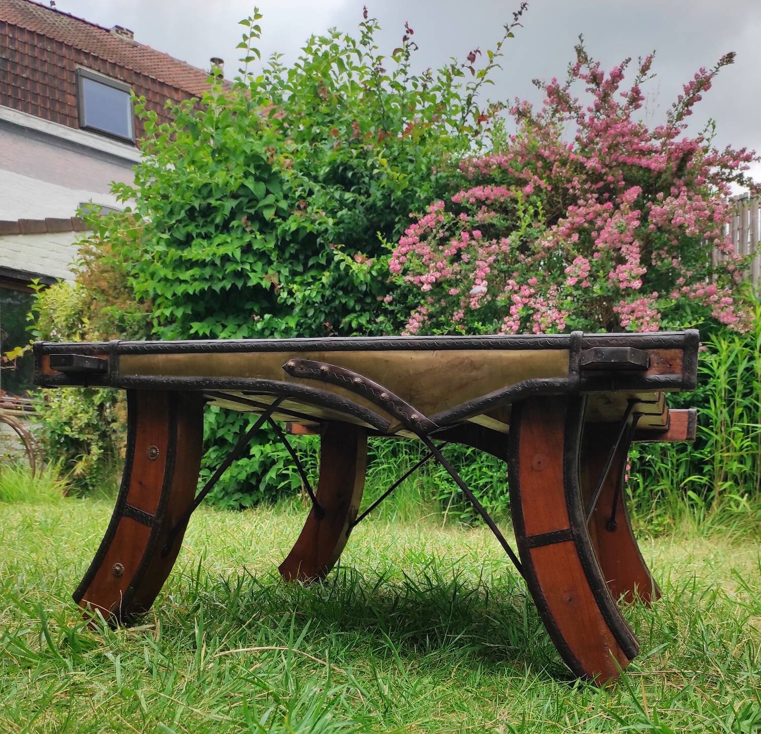 Vintage Indian coffee table "Ganga Jamuna" - Rajasthan
