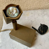 Halogen spot lamp solid brass modernist vintage design 70s