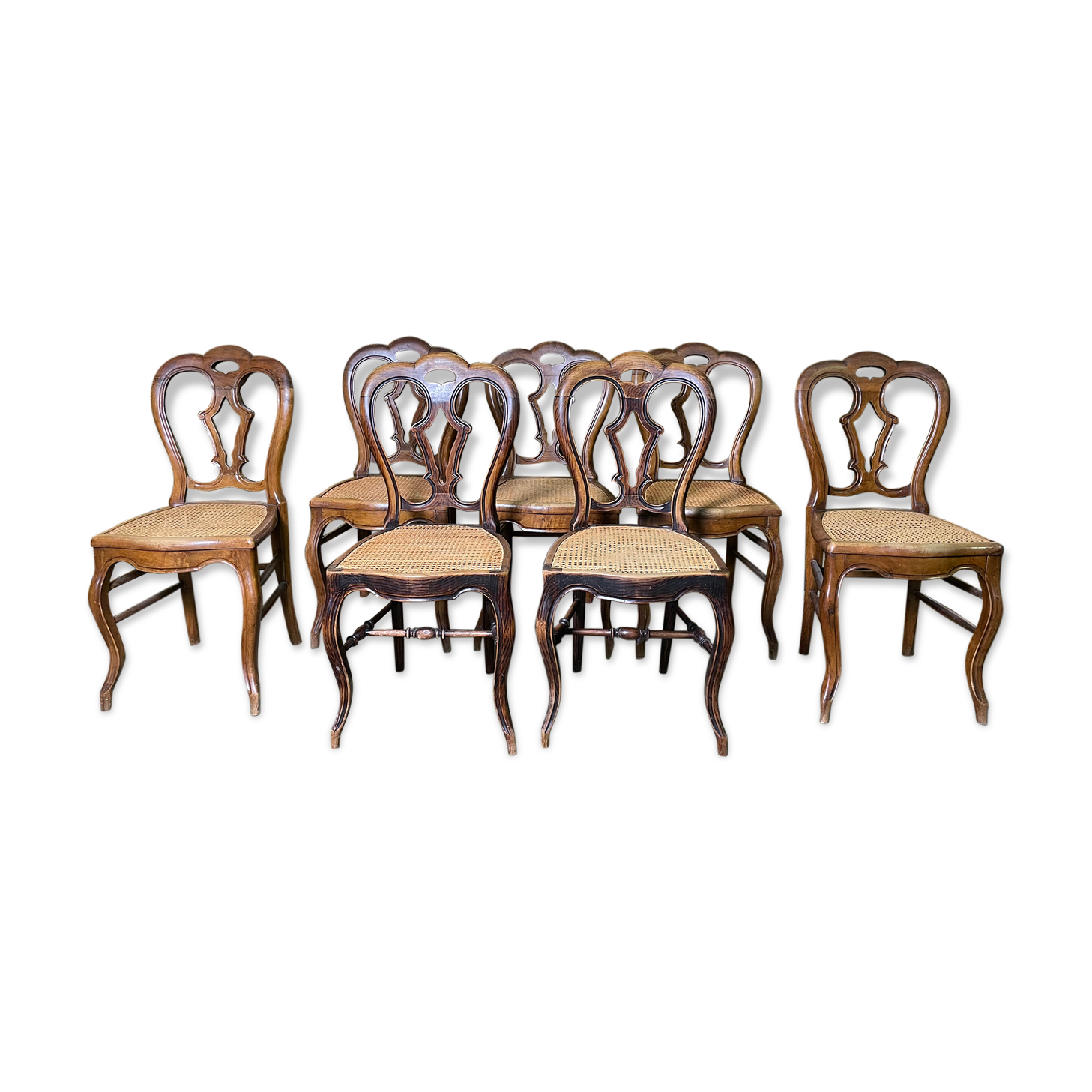 Suite of 7 Louis Philippe chairs