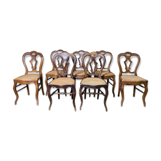 Suite de 7 chaises Louis Philippe