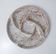 plat apéritif serviteur à hors d'oeuvre en grès beige rose poudré