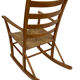 Mid century pine & sisal rocking chair, 1950s