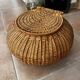 Wood and wicker basket