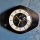 Vintage formica clock silent wall clock "Junghans golden black"
