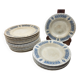 Ridgway Portland English Earthenware Plates (Set of 17)