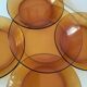 7 deep plates Duralex amber glass