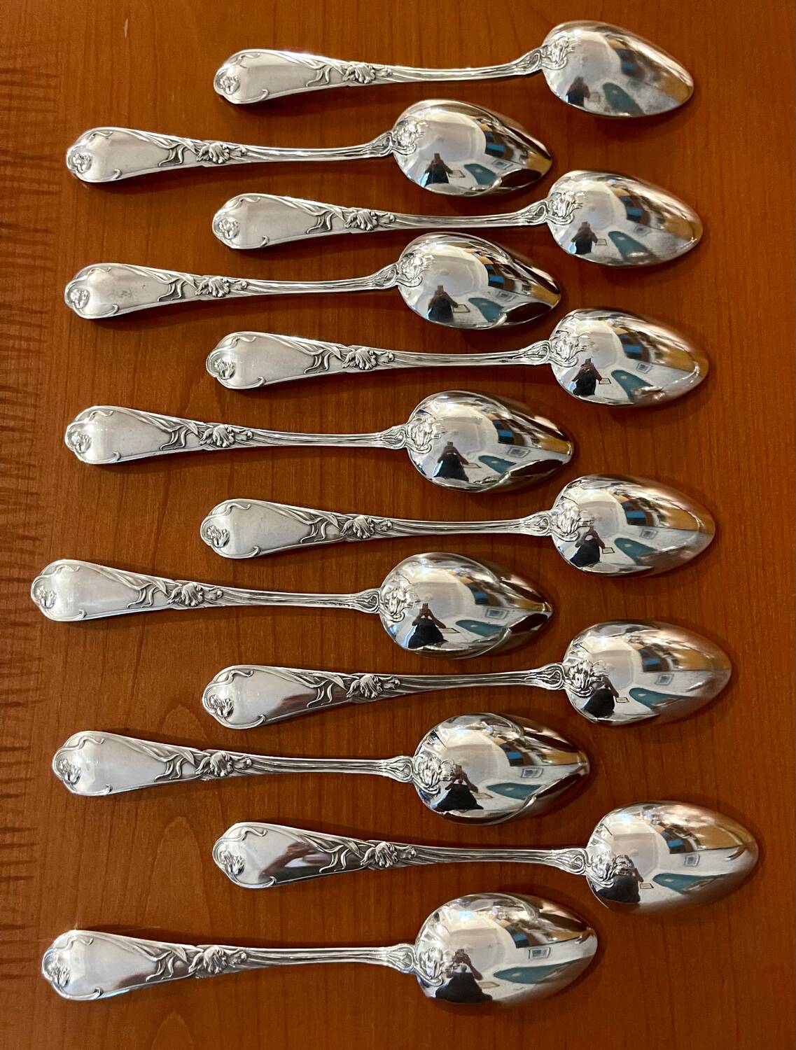 Art nouveau decor of iris 25 pieces