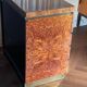 Lacquered elm burl chest of drawers by Jean Claude Mahey, 1970s.