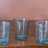 Trois verres gobelet verre soufflé