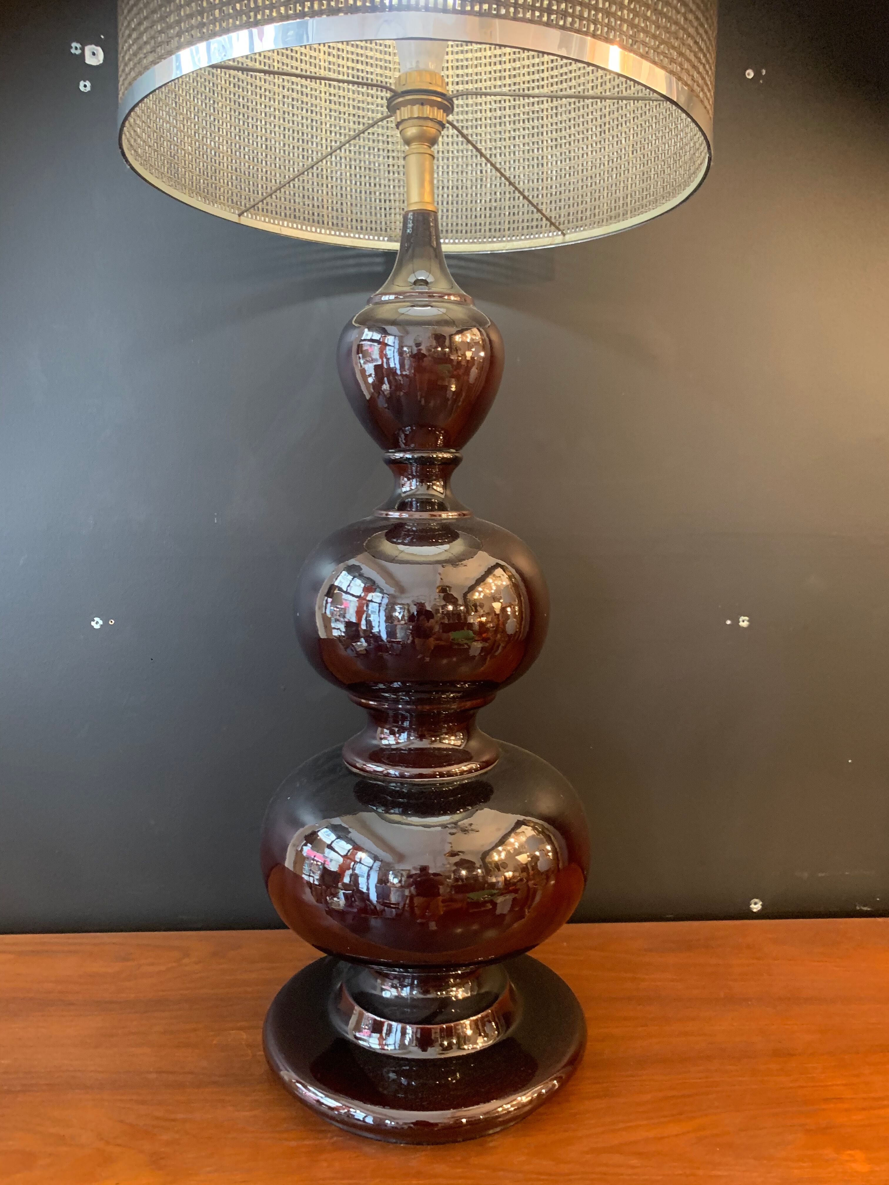 Spectacular glass laying lamp, Italy around 1960