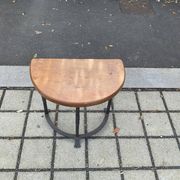 Paire de tables  chêne et fer forge des années 30, Art déco