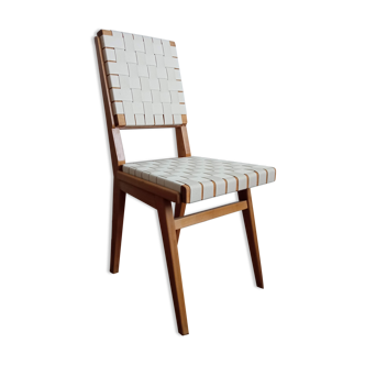 Blond wooden chairs and  braiding 1950