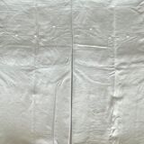 Drap ancien en lin brodé