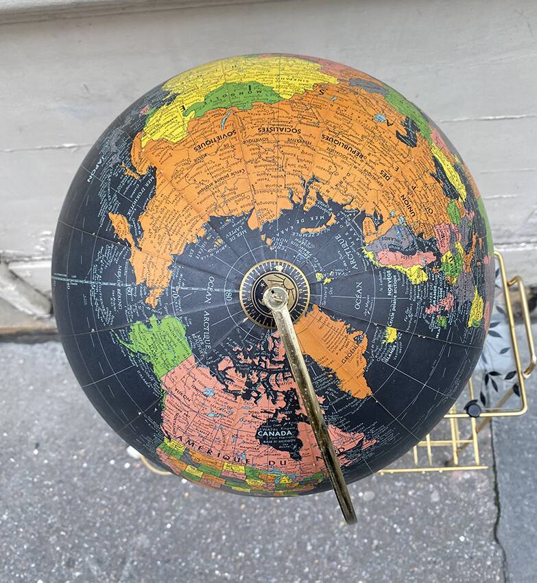 Illuminated globe, black, Taride, Denmark