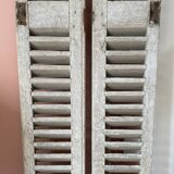 Set of 2 large old louvered shutters