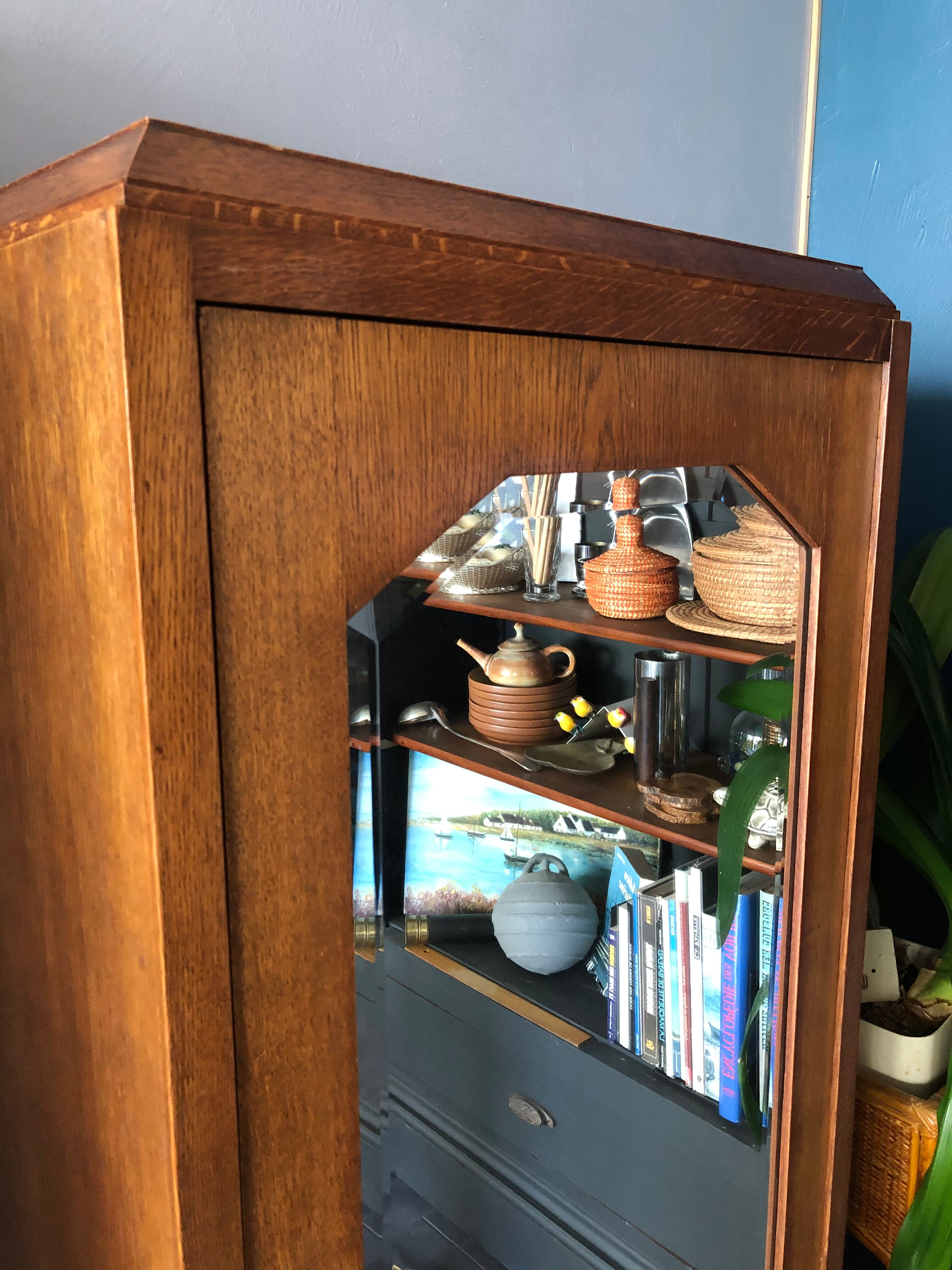 Art deco twin cabinets