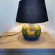 Art Deco painted ceramic globe lamp