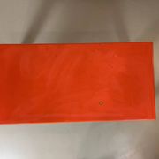 Table basse vintage orange en plastique Space Age années 70