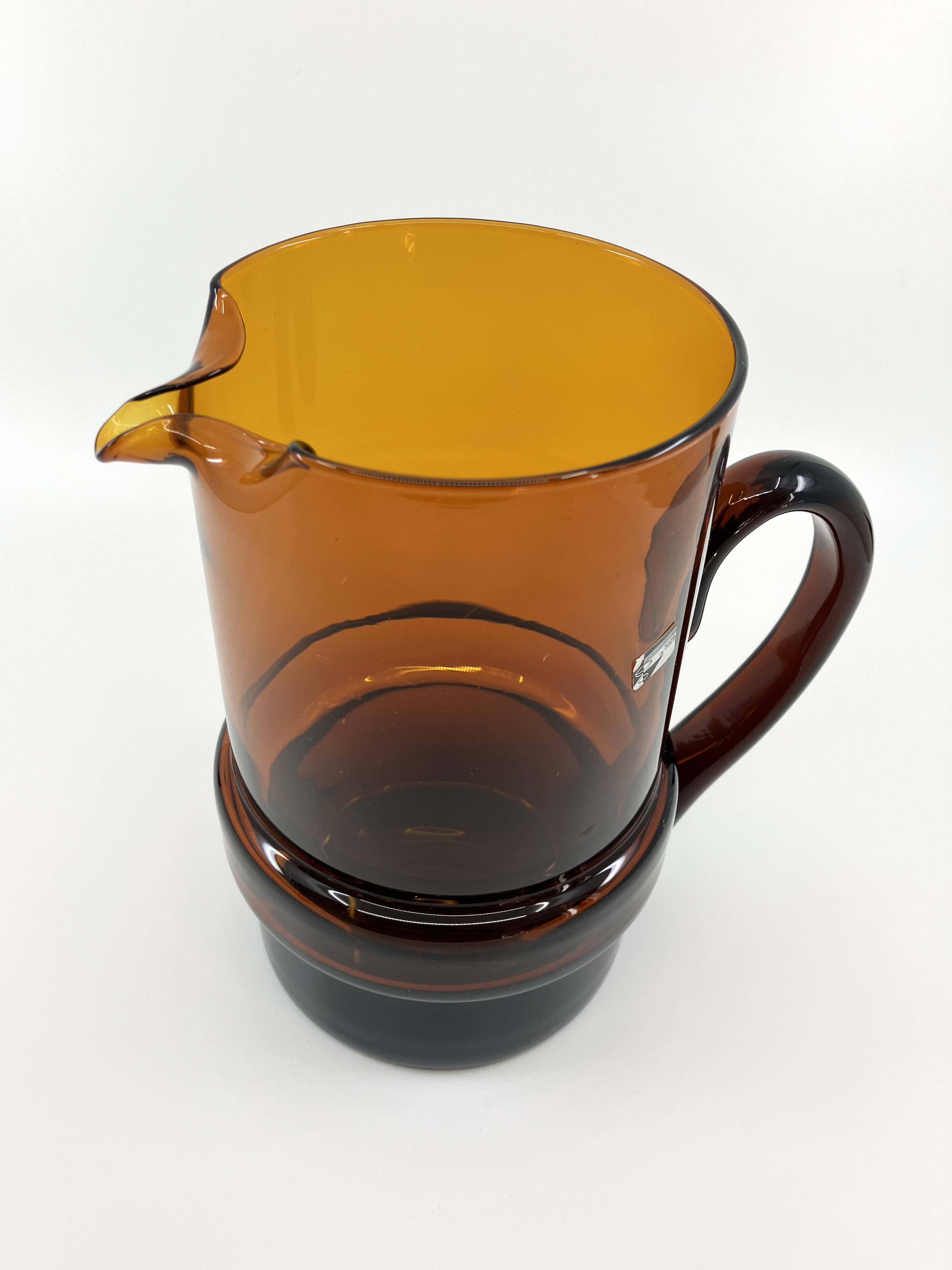 Set of 6 orangeade glasses / pitcher / ice bucket • Italy • 1970