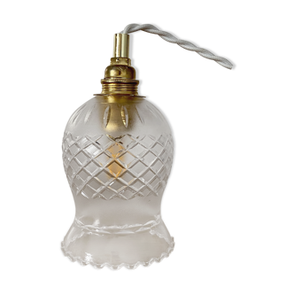 Vintage tulip walker in chiseled glass