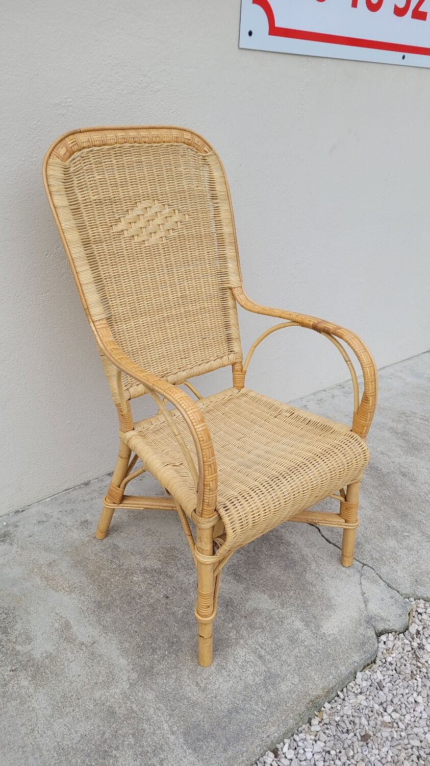Rattan armchair 1950