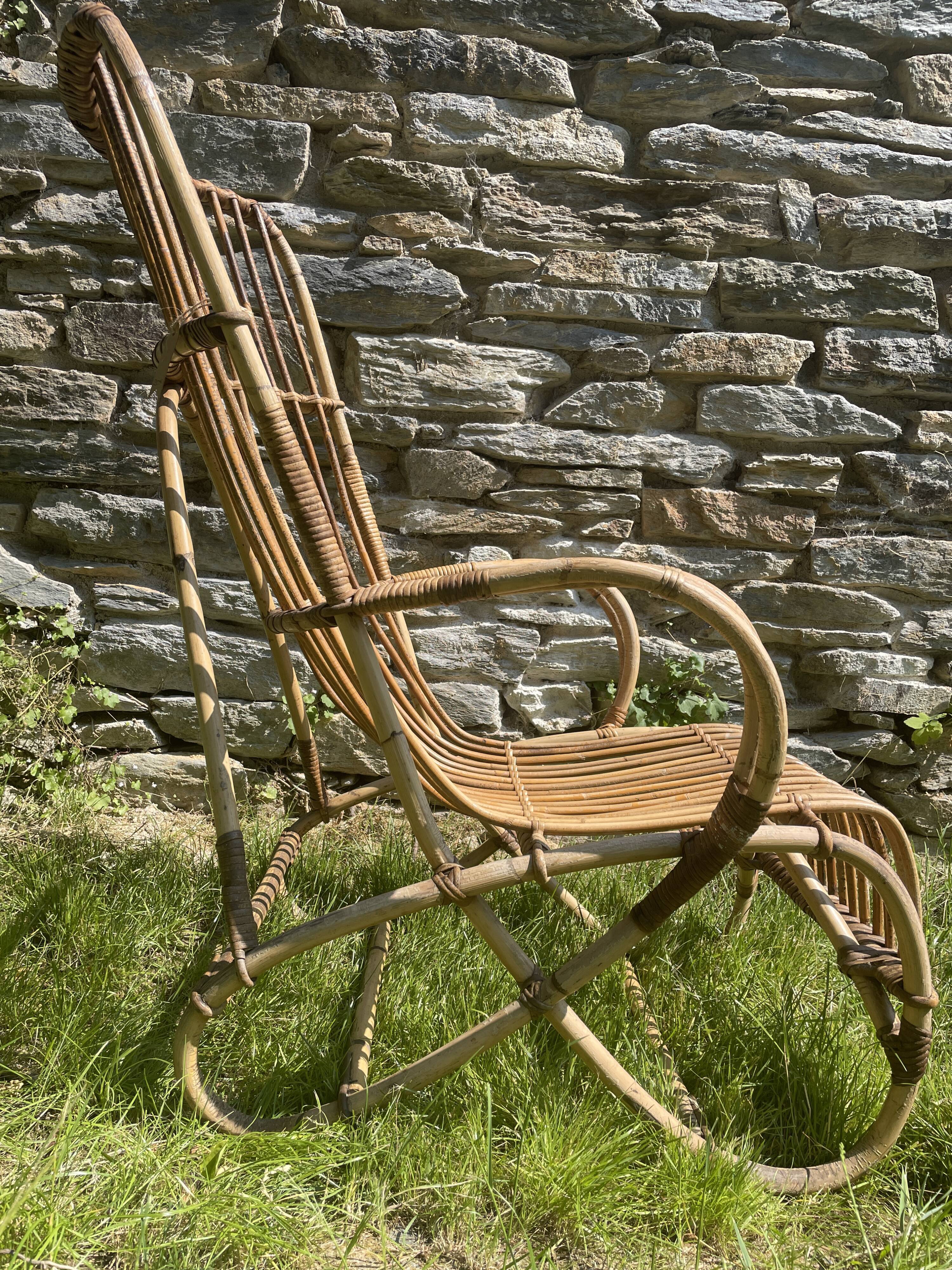 Adult rattan armchair