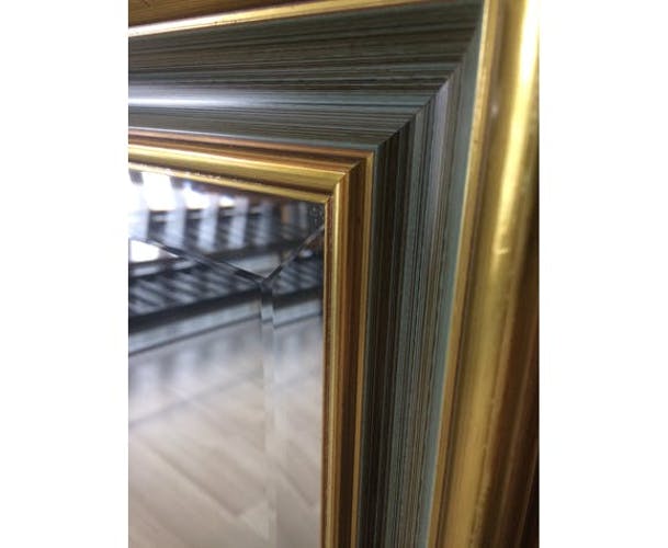 Old golden bevelled mirror 76 x 57cm