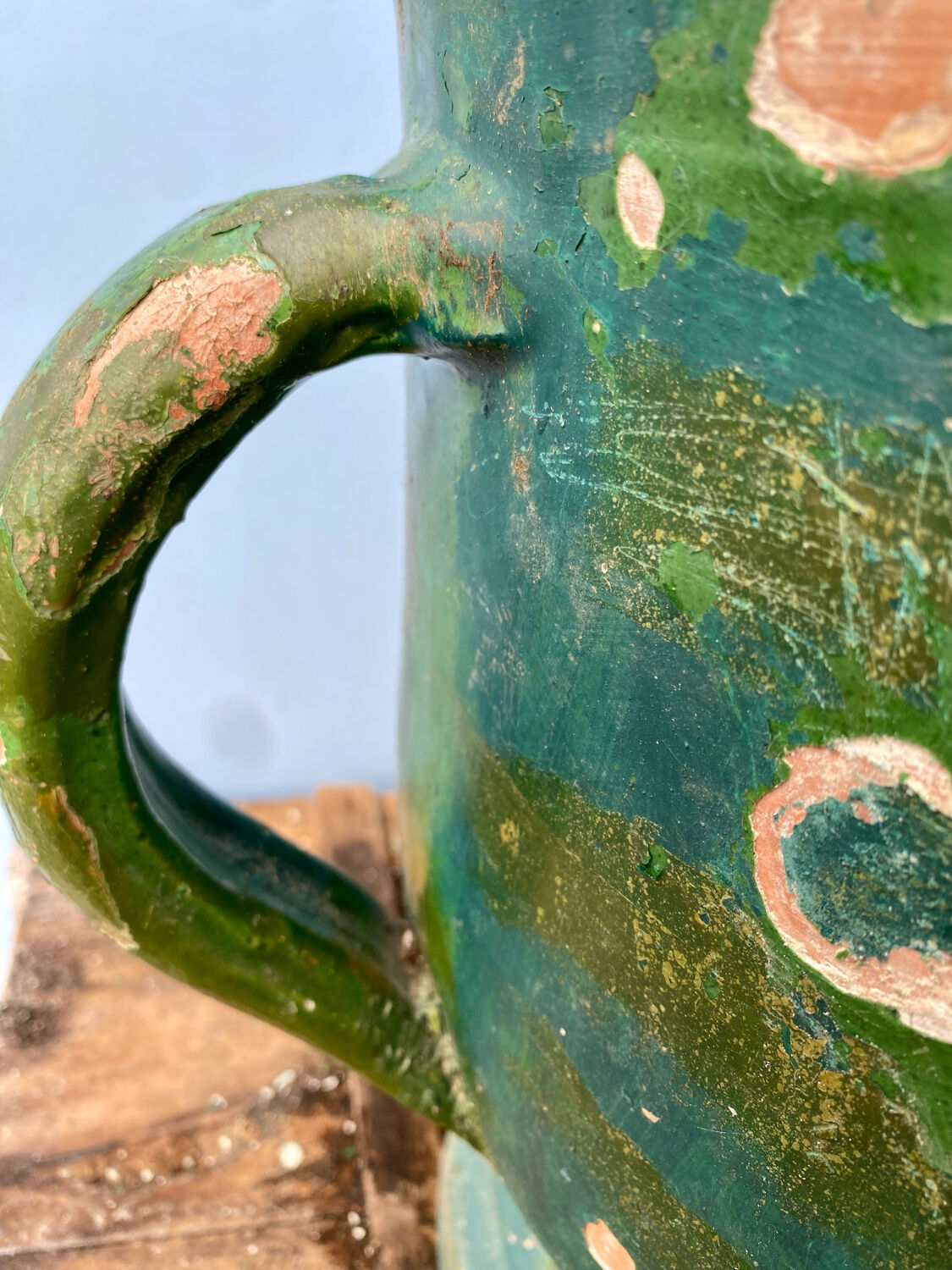 Varnished terracotta jar