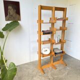 Bookcase on solid beech legs from the 80s